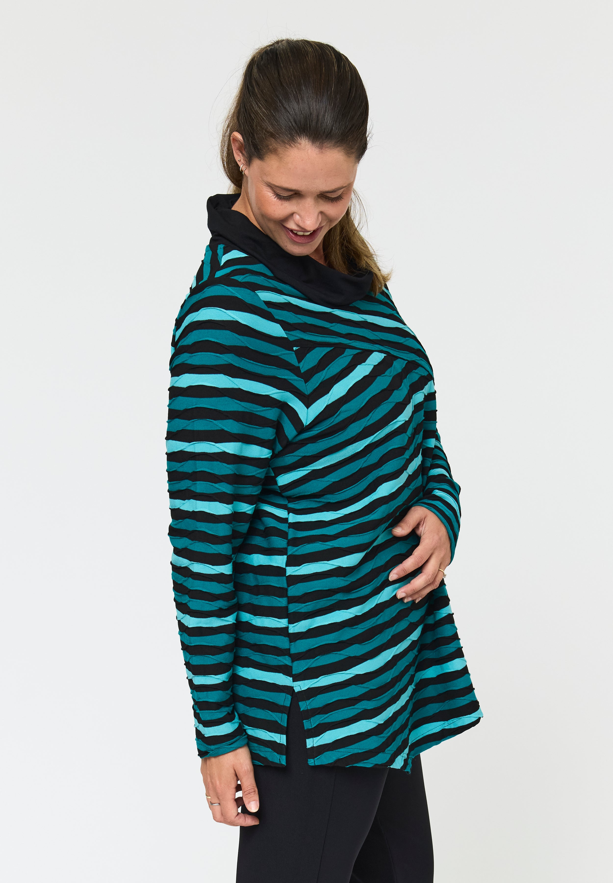 Pont Neuf PNVicca Bluser 5052 Petrol Blue