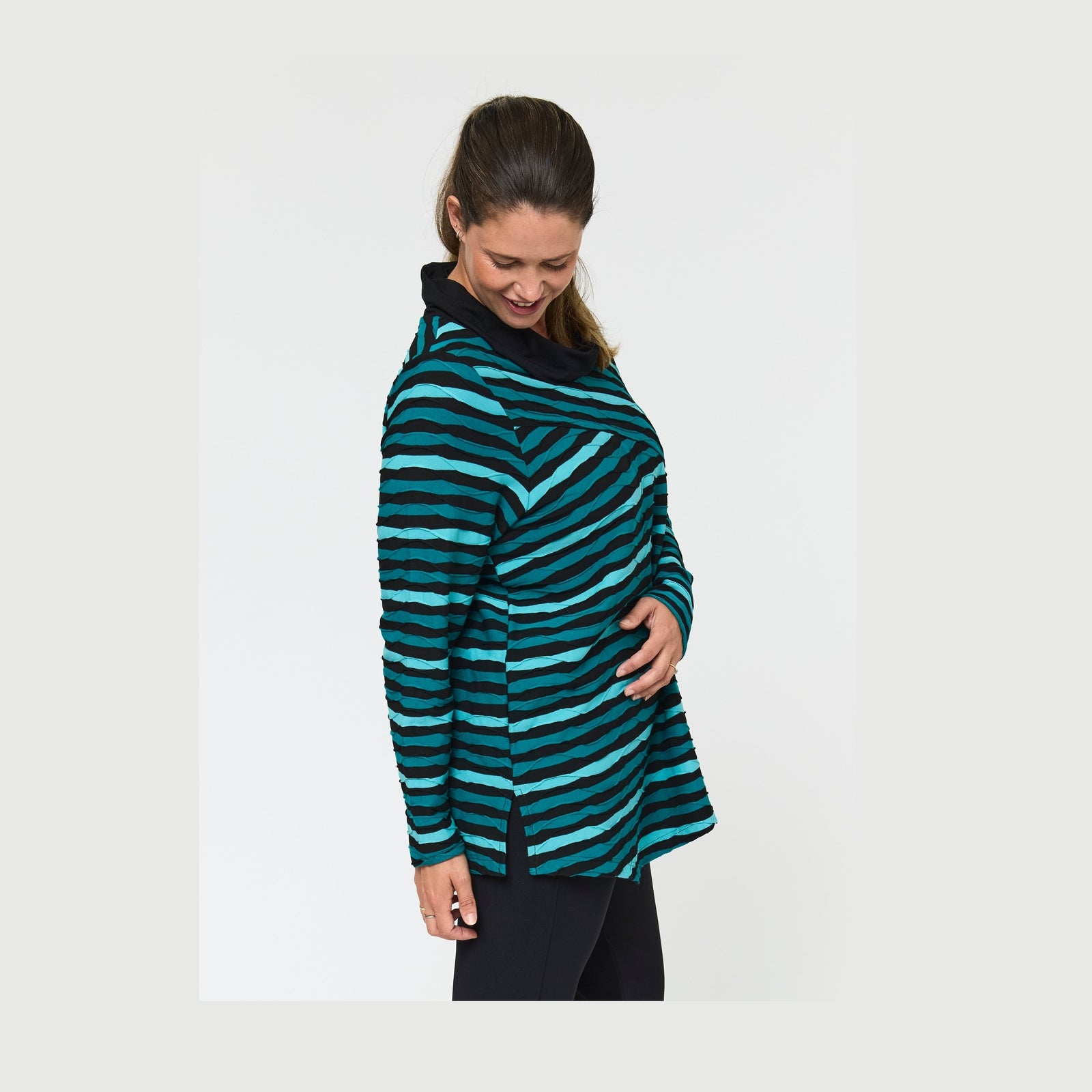 Pont Neuf PNVicca Bluser 5052 Petrol Blue