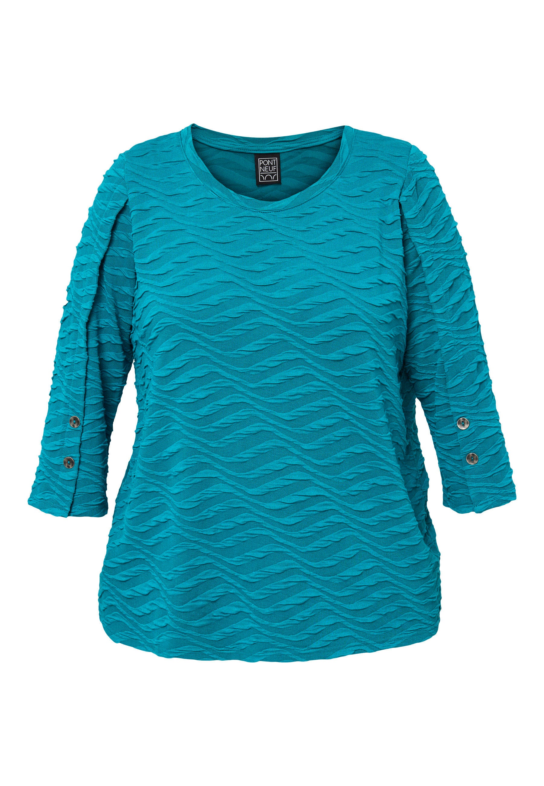 Pont Neuf PNVilla Bluser 5052 Petrol Blue