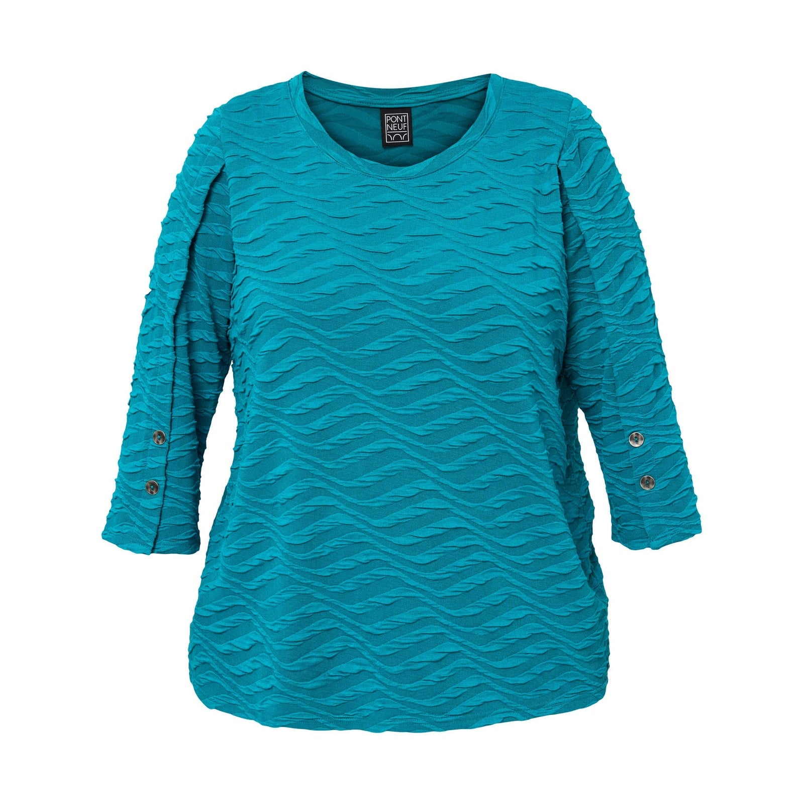 Pont Neuf PNVilla Bluser 5052 Petrol Blue