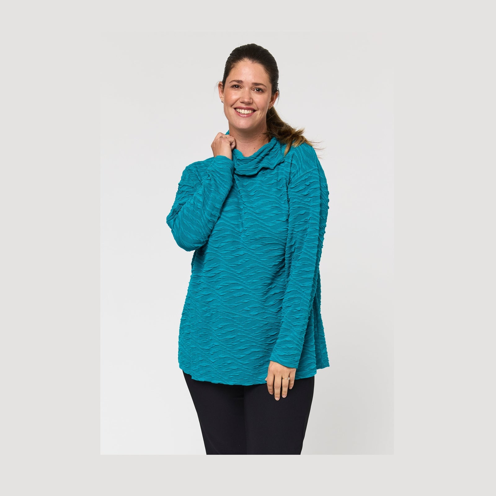 Pont Neuf PNVinca Bluser 5052 Petrol Blue
