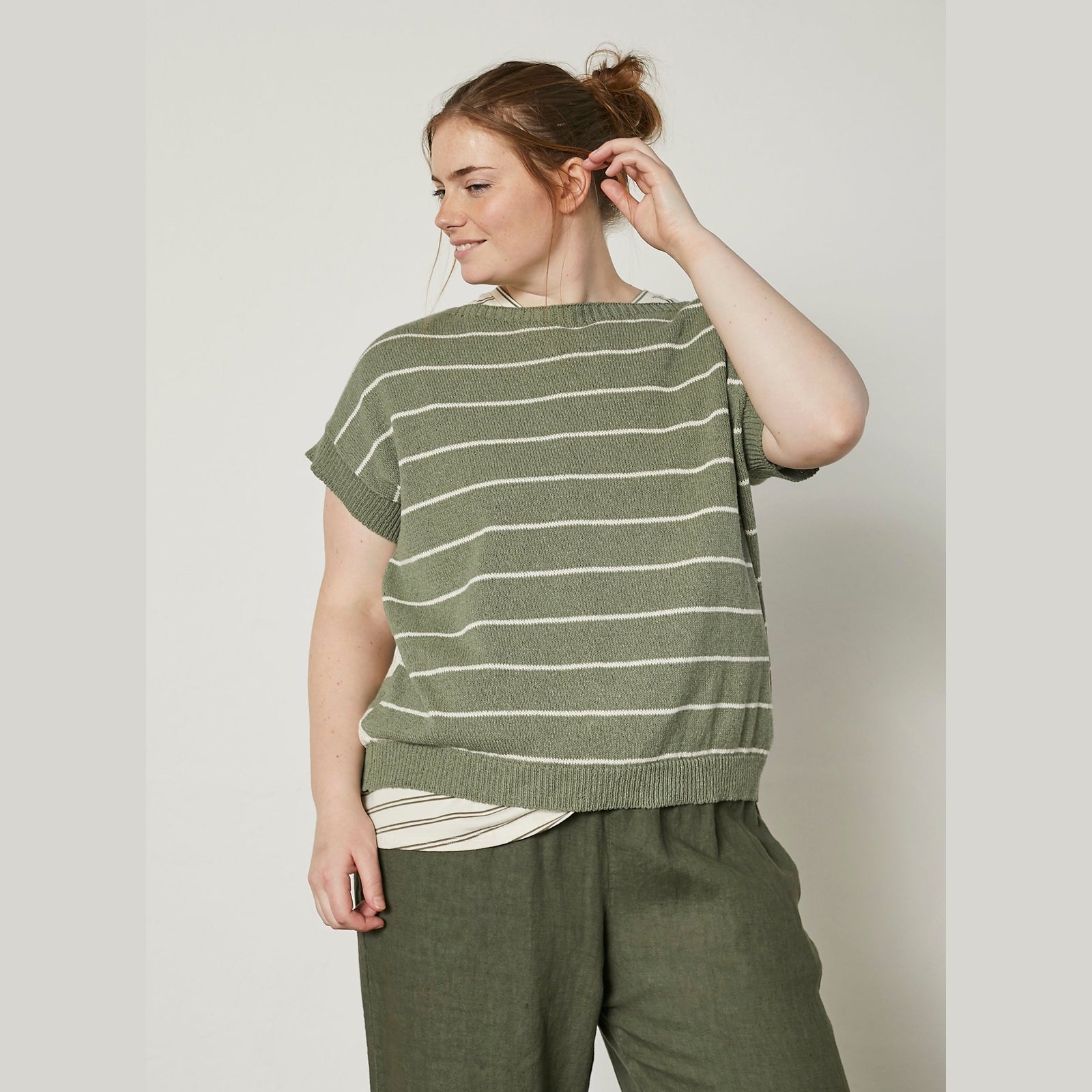 Pont Neuf PNYara Knit Pullover 3506 Khaki Green