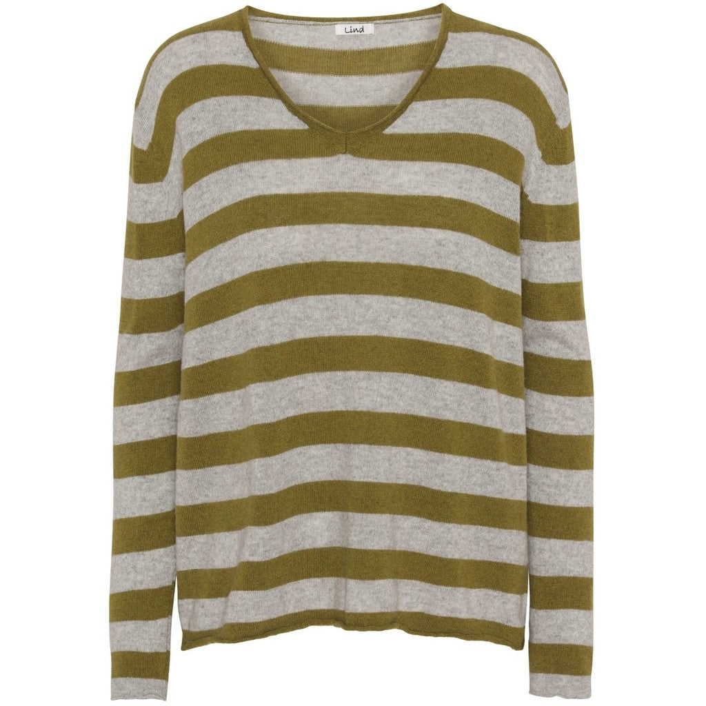 Lind Sue Knit Pullover 976 green melange