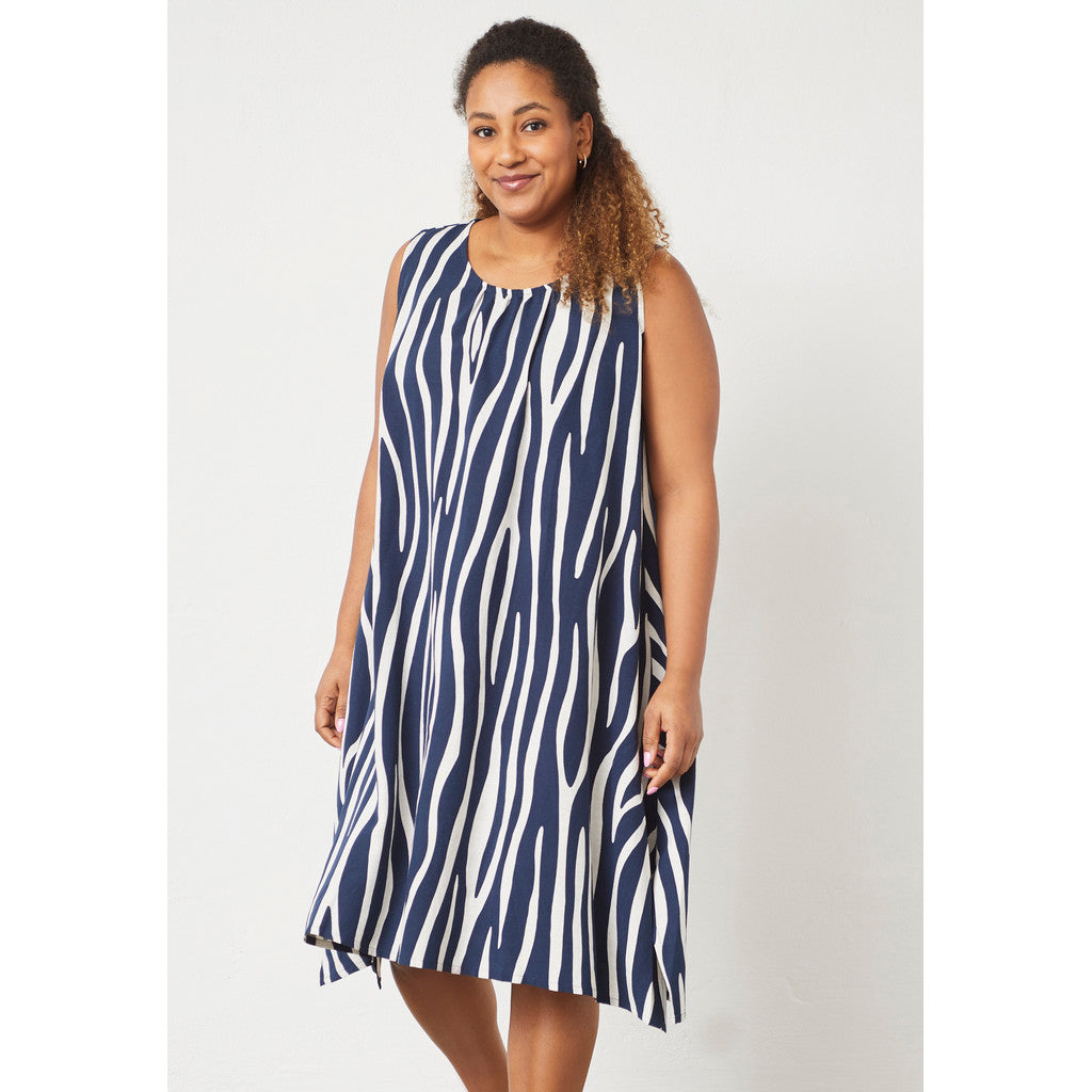 PNCharoline Blåmønstret kjole