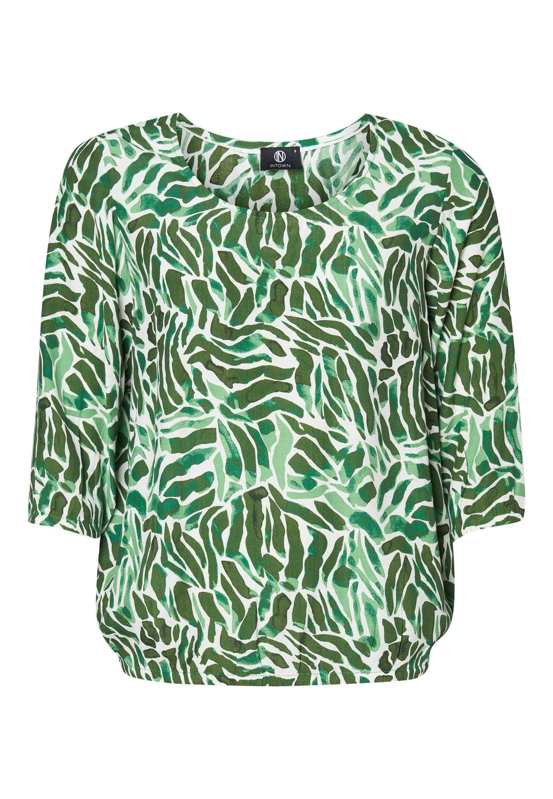 populær feminin dame bluse i grønne farver i viskose fra intown