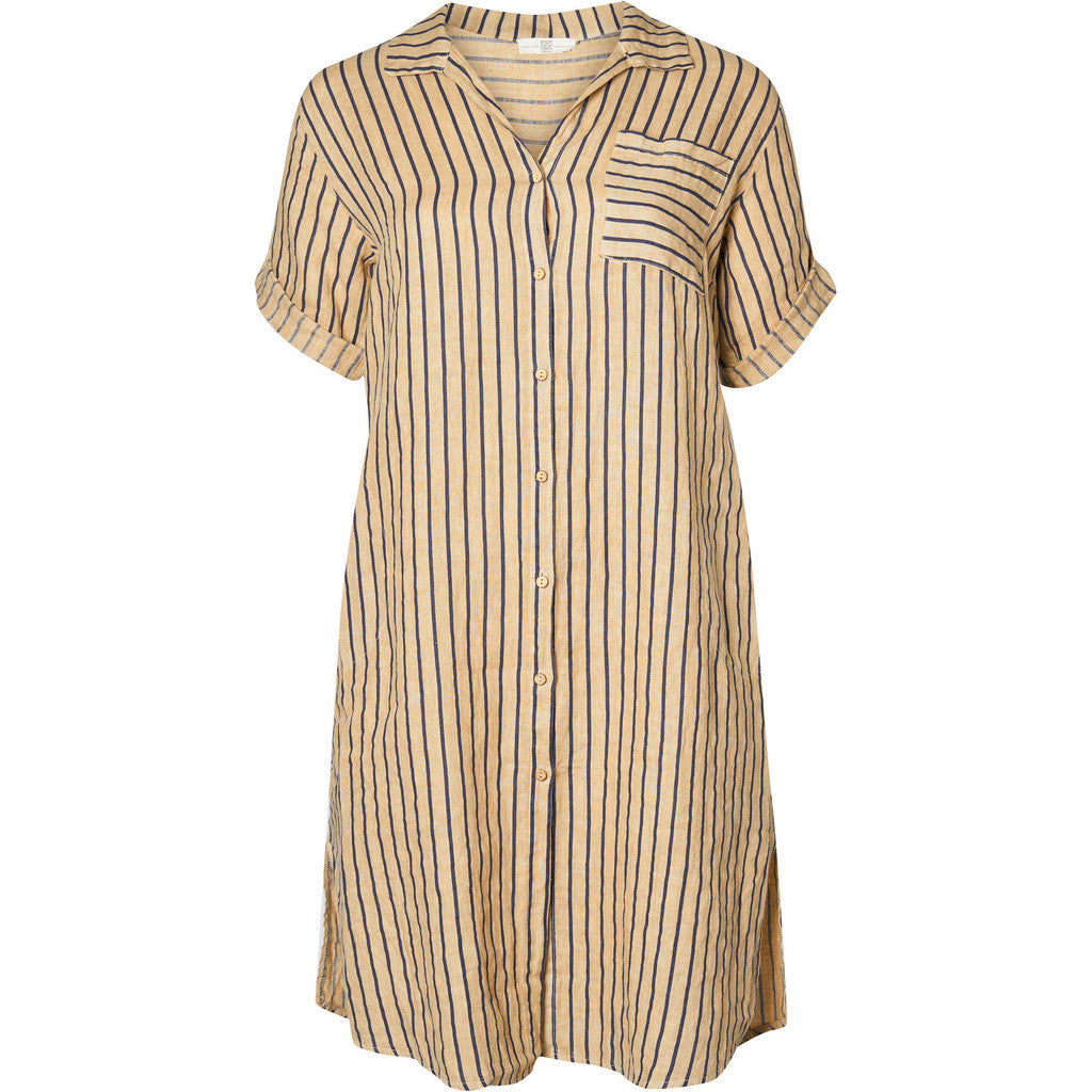PNVanilia stribet hør Kjole