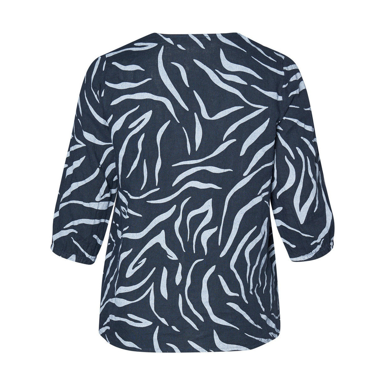 PNKali mønstret hørbluse