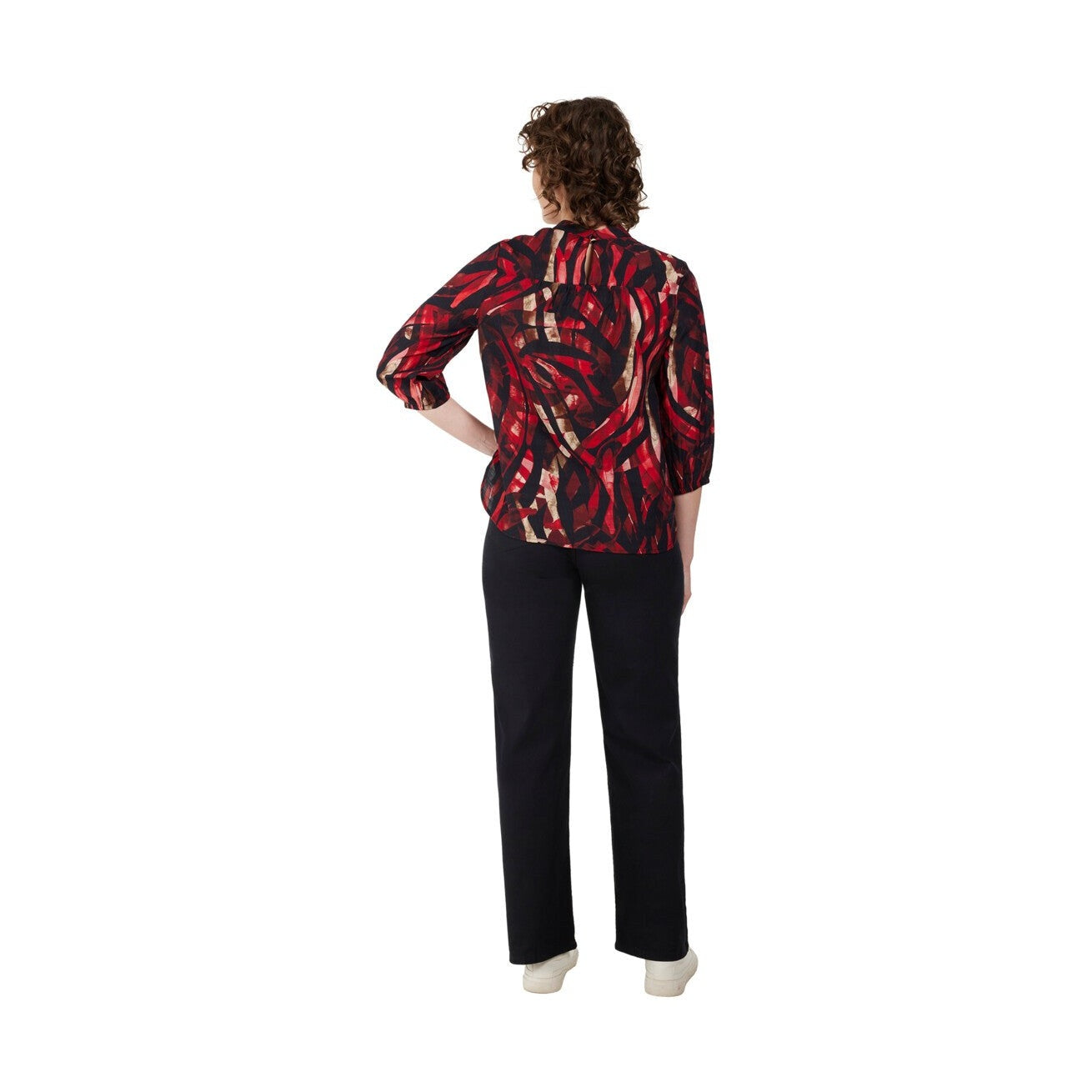 Mønstret Bluse 3/4 ærmer