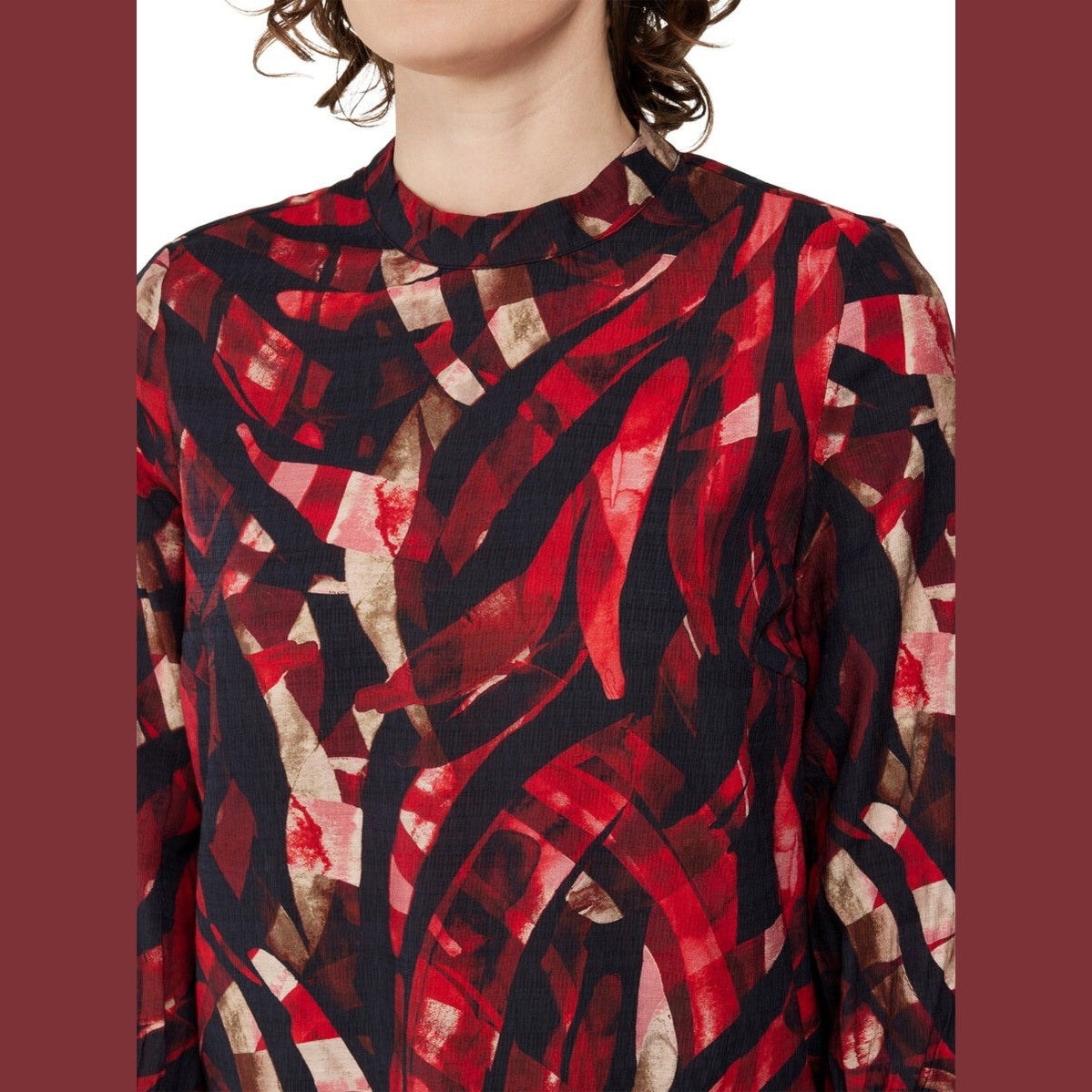 Mønstret Bluse 3/4 ærmer