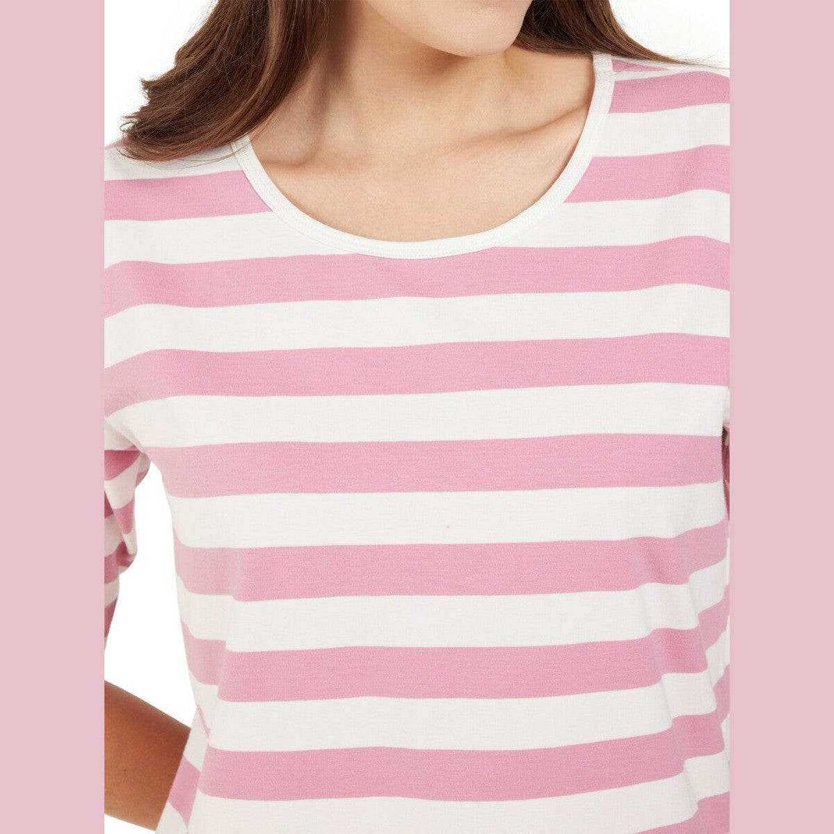 stribet T-shirt kort ærmer