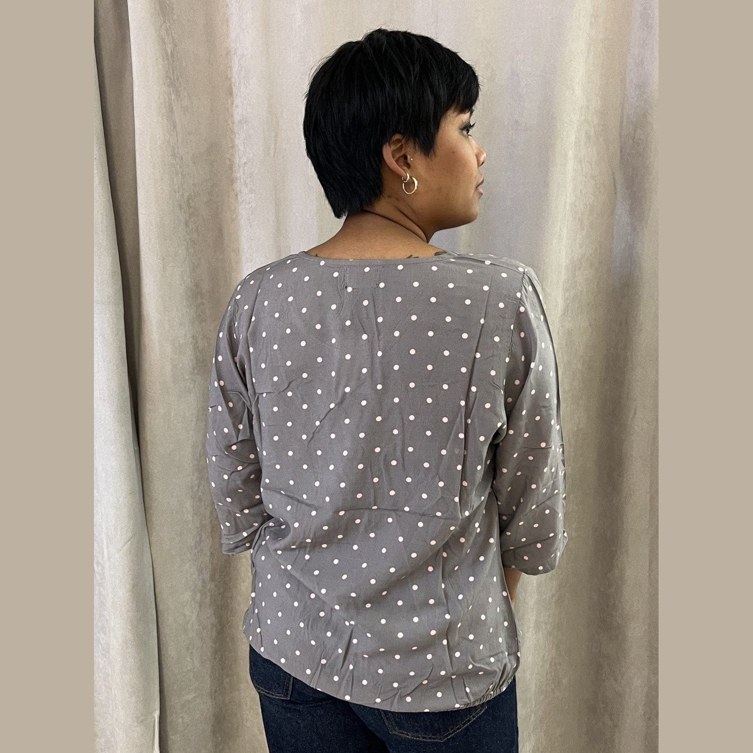 Viskose Bluse med 3/4 ærmer