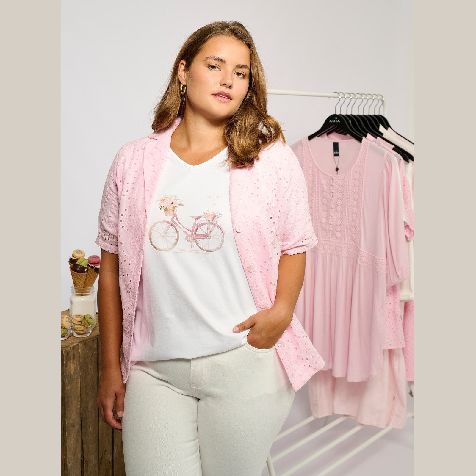 Adia ADCabrina Skjortebluser 6020 Light rose