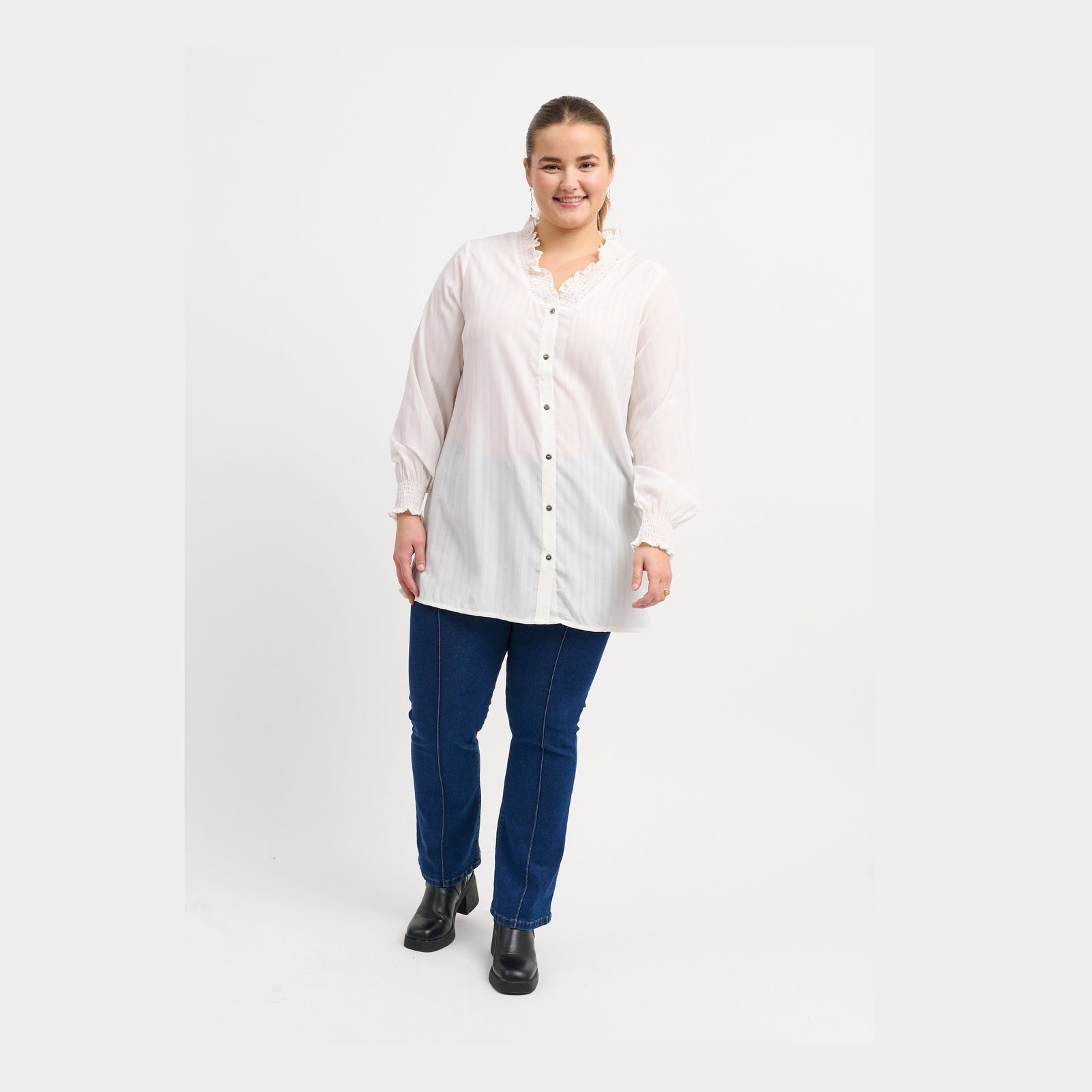 Adia ADDaina Skjortebluser 1000 OFF WHITE