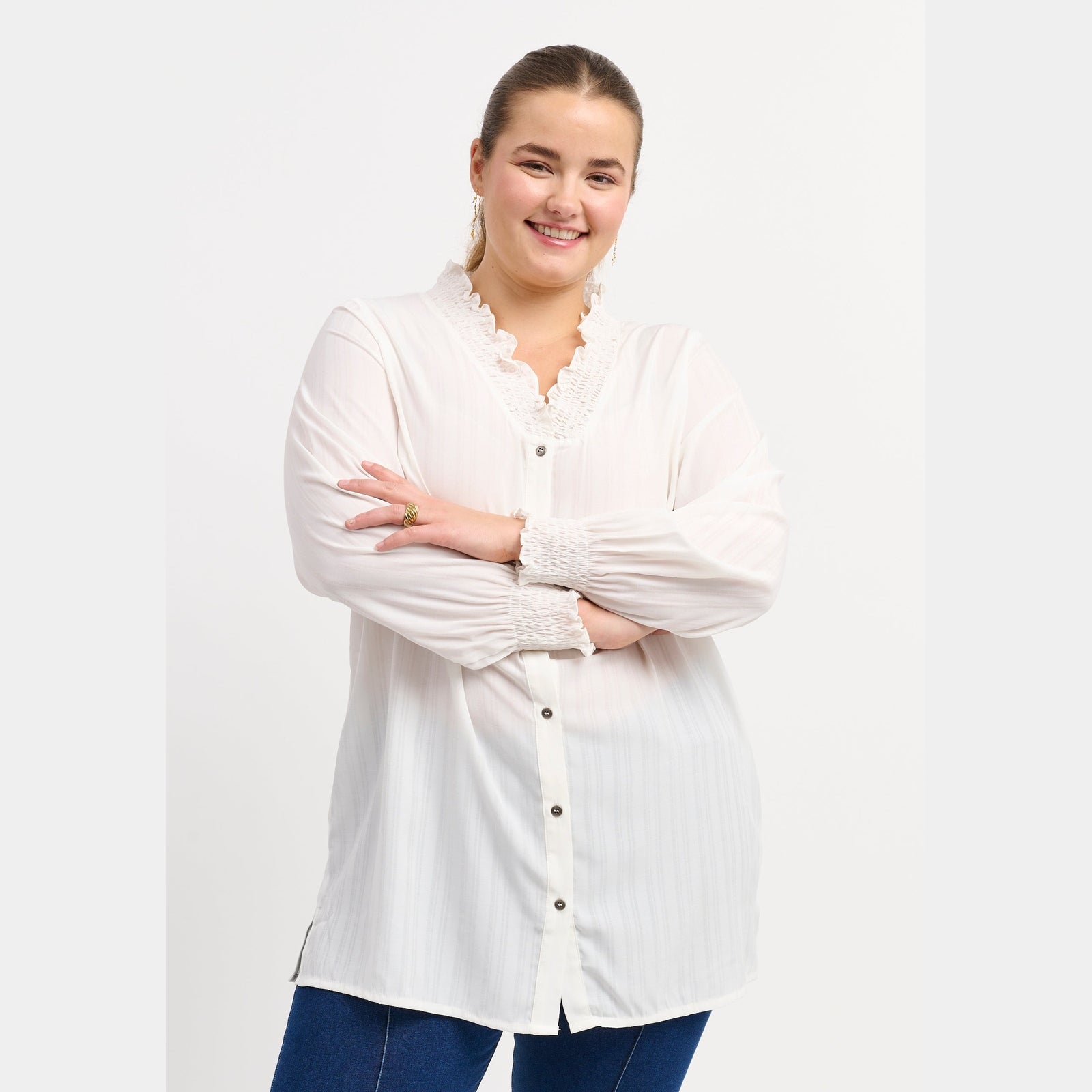 Adia ADDaina Skjortebluser 1000 OFF WHITE