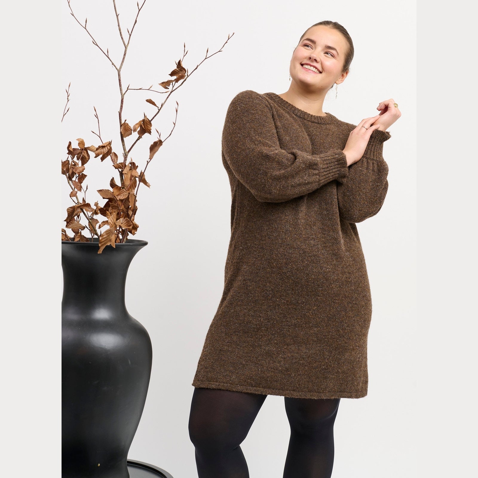 Adia ADDamai Knit Dress 1700 Chocolate Brown