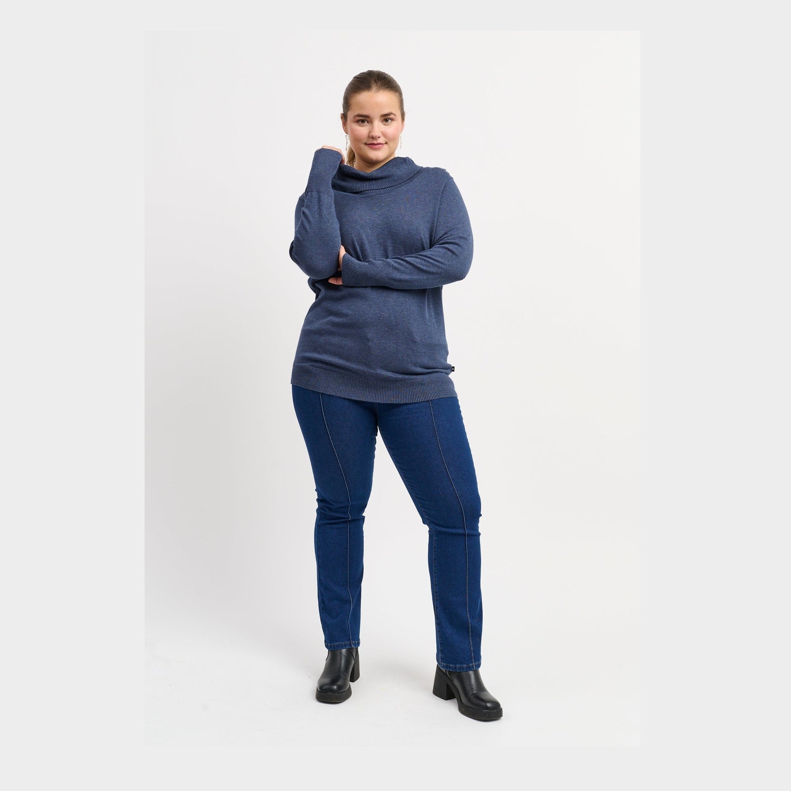 Adia ADDanna Knit Pullover 5650 blue melange