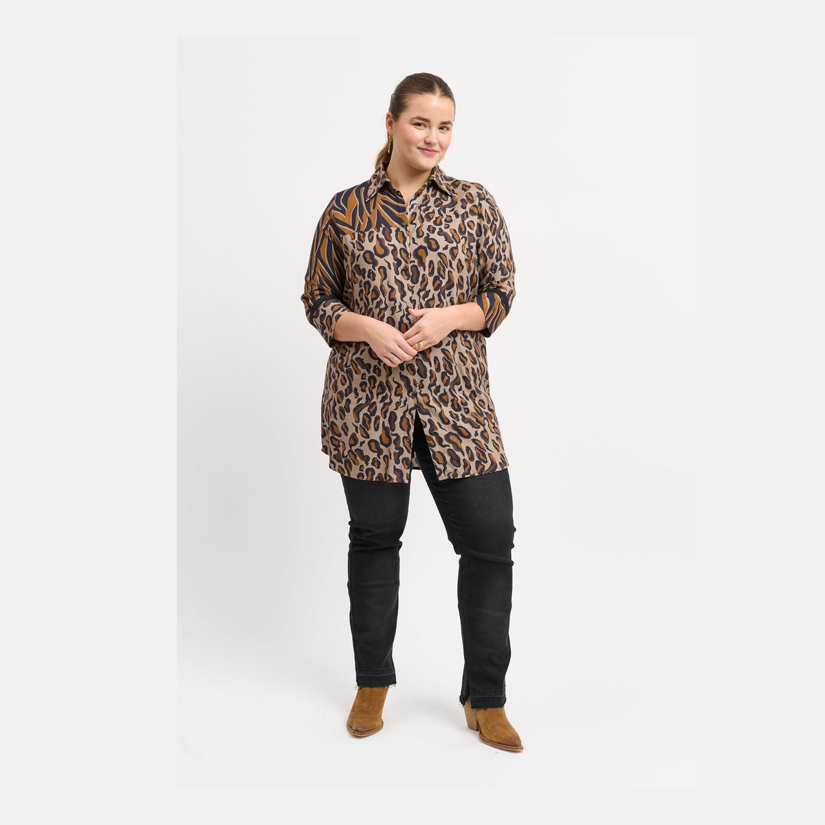 Adia ADDelsa Skjortebluser 1700 Chocolate Brown