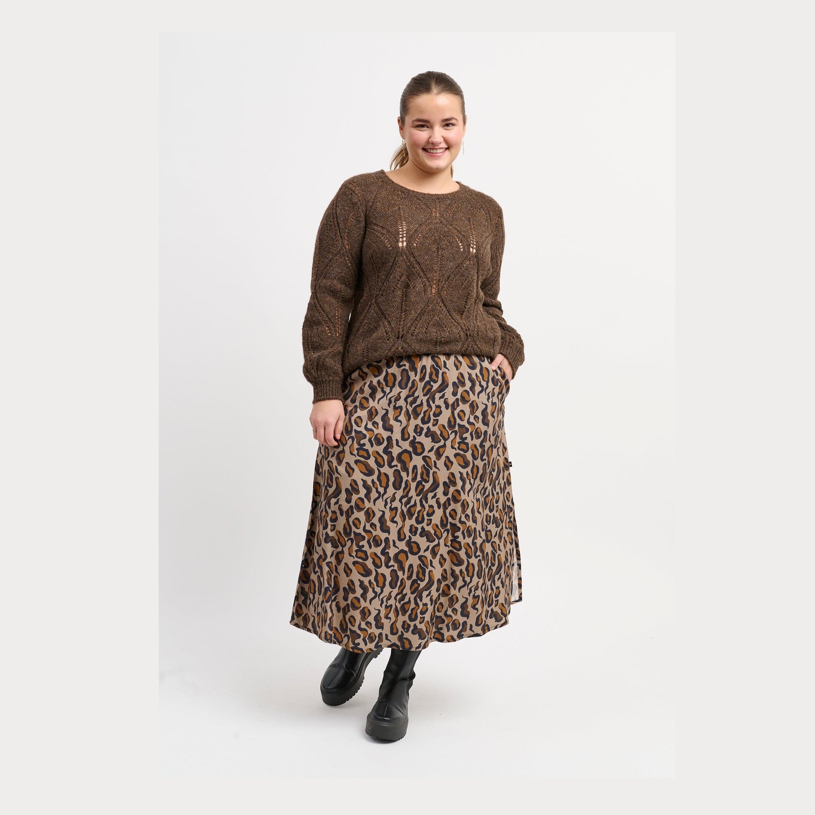 Adia ADDeona Nederdele 1700 Chocolate Brown