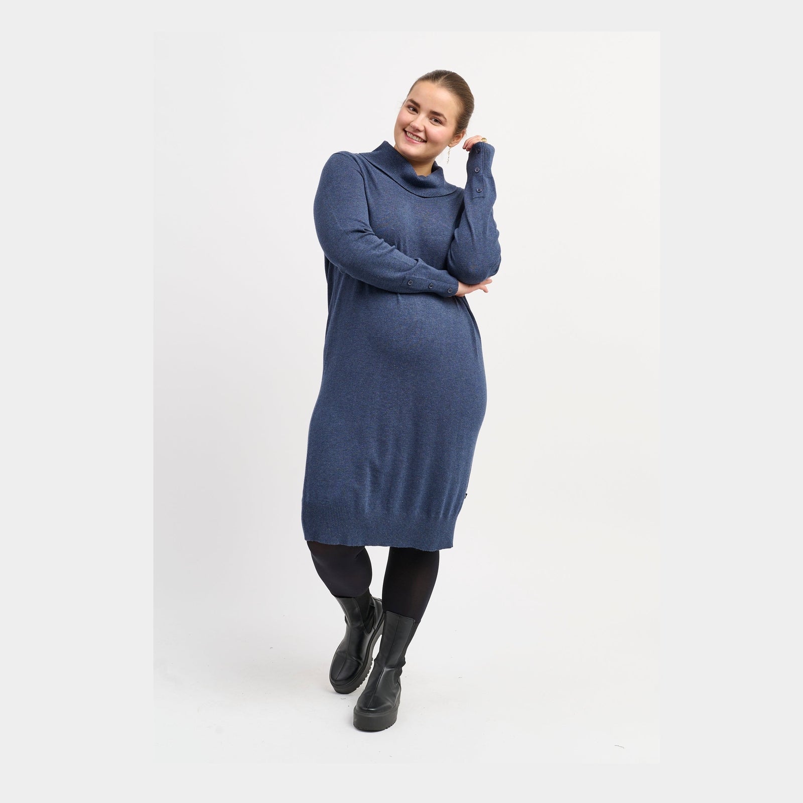 Adia ADDorota Knit Dress 5650 blue melange