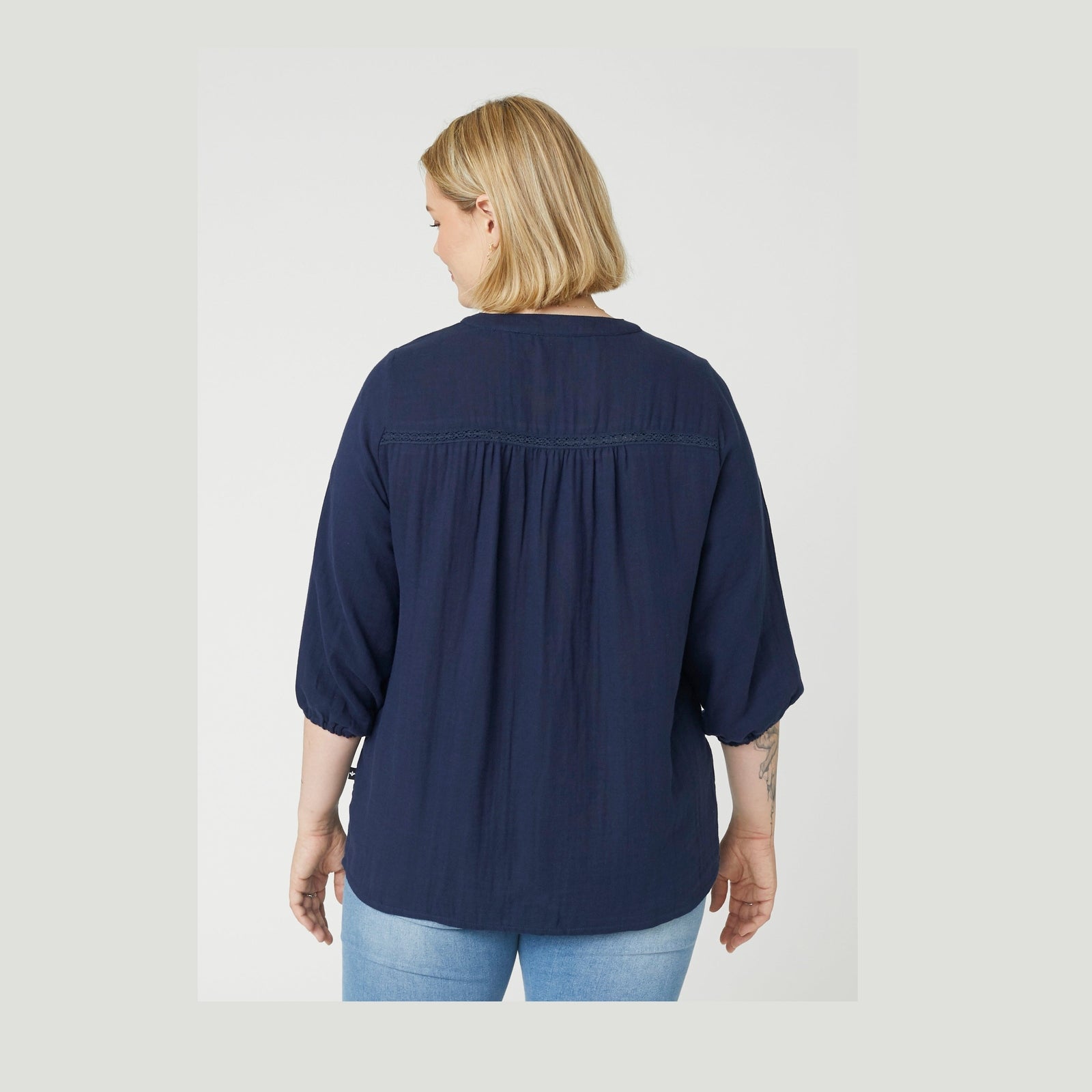 Adia ADFarina Skjortebluser 5999 NAVY BLUE
