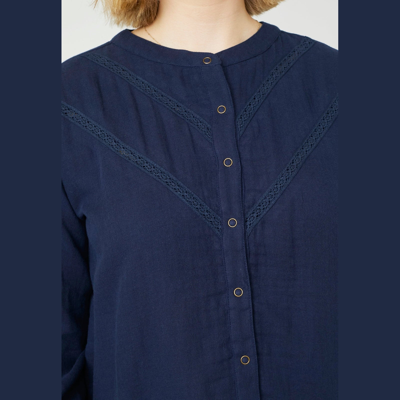 Adia ADFarina Skjortebluser 5999 NAVY BLUE
