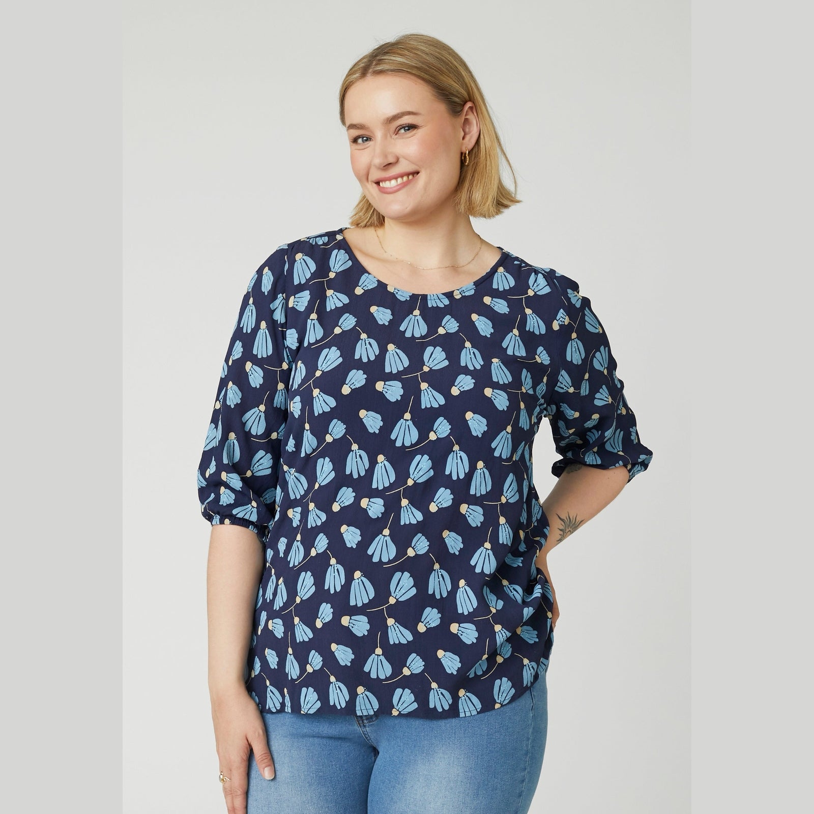 Adia ADFilipa Bluser 5999 NAVY BLUE