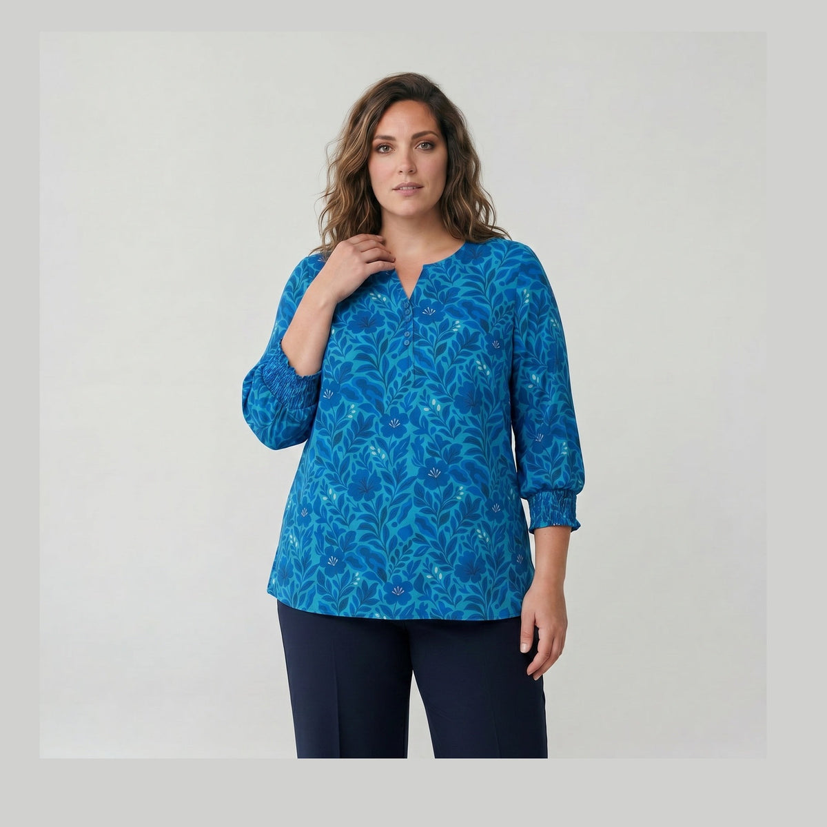 Adia ADStinne Bluser 5504 Teal Blue