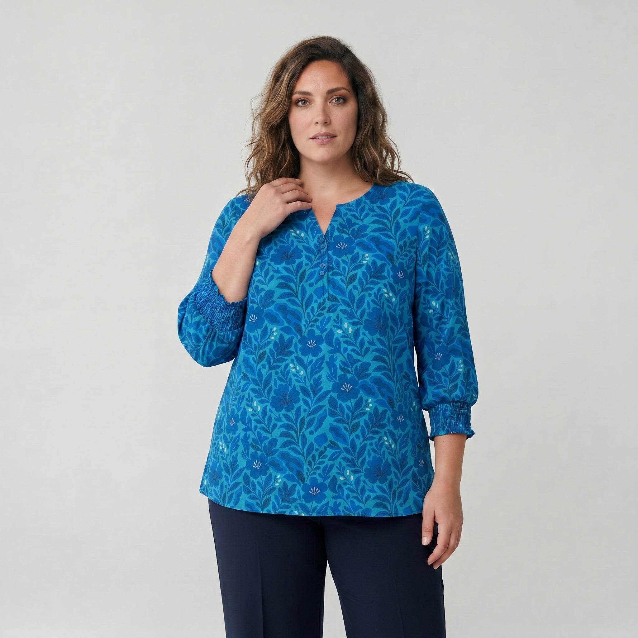 Adia ADStinne Bluser 5504 Teal Blue
