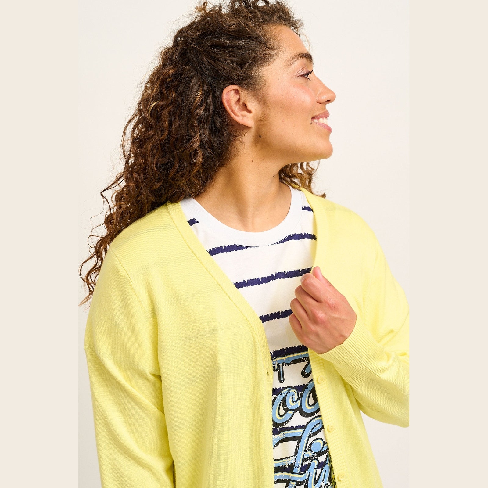 Adia ADSyverine Knit Cardigan 2052 Lemon Limelight