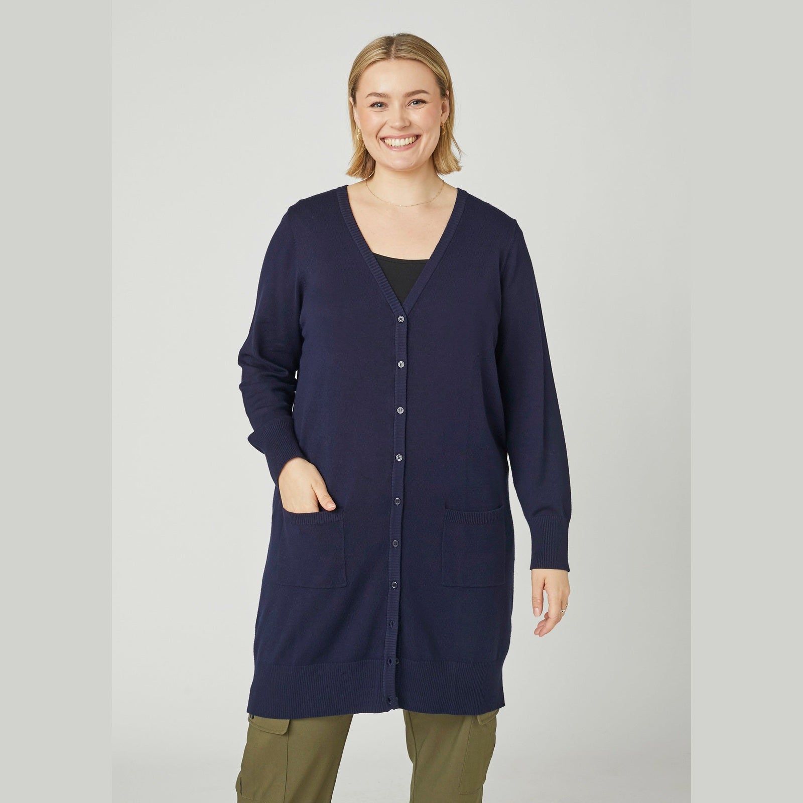 Adia ADSyverine Knit Cardigan 5999 NAVY BLUE