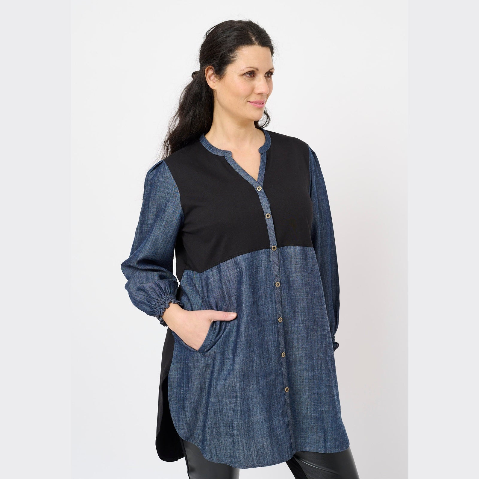 Aprico APSlina Skjortebluser 5501 DENIM BLUE
