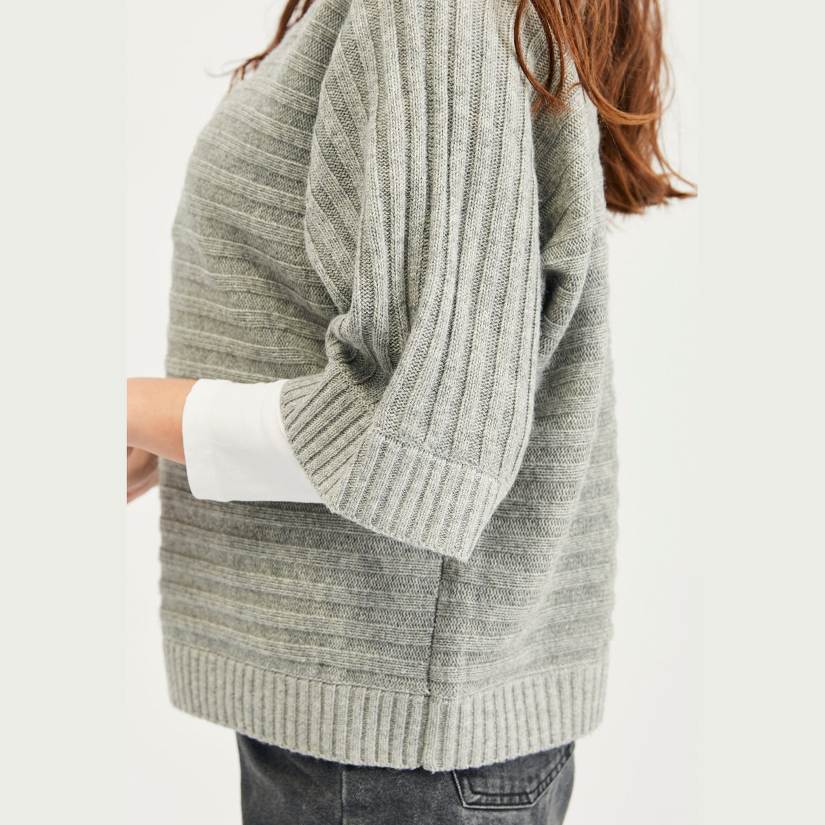 Lind Alba Poncho 35 Grey Melange