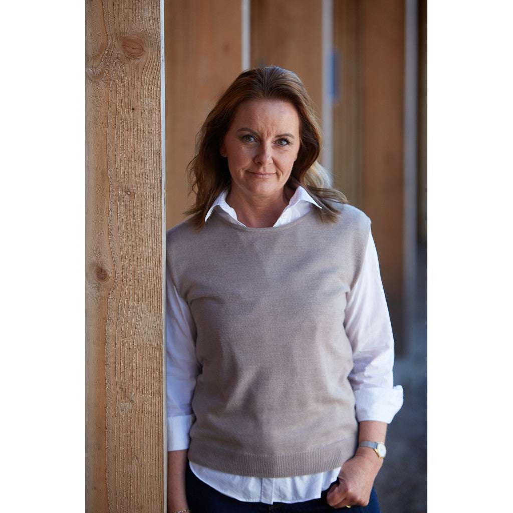 Lind Anette Veste 190224 Light brown melange
