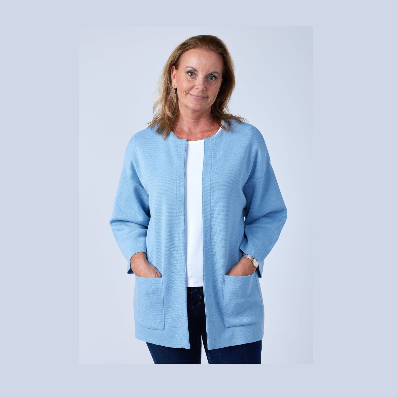 Lind Bea Knit Cardigan 020 Light Blue