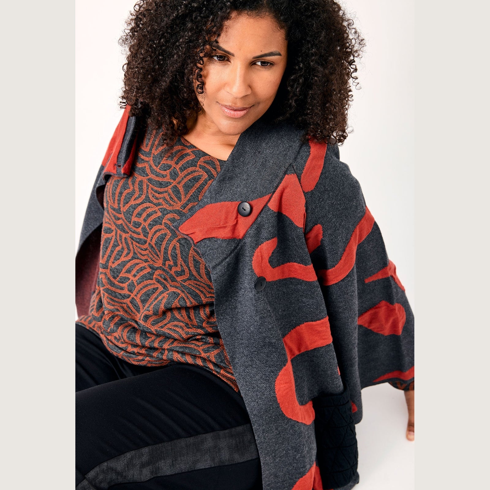 Chalou CHTinde Knit Cardigan 9600 Grey melange