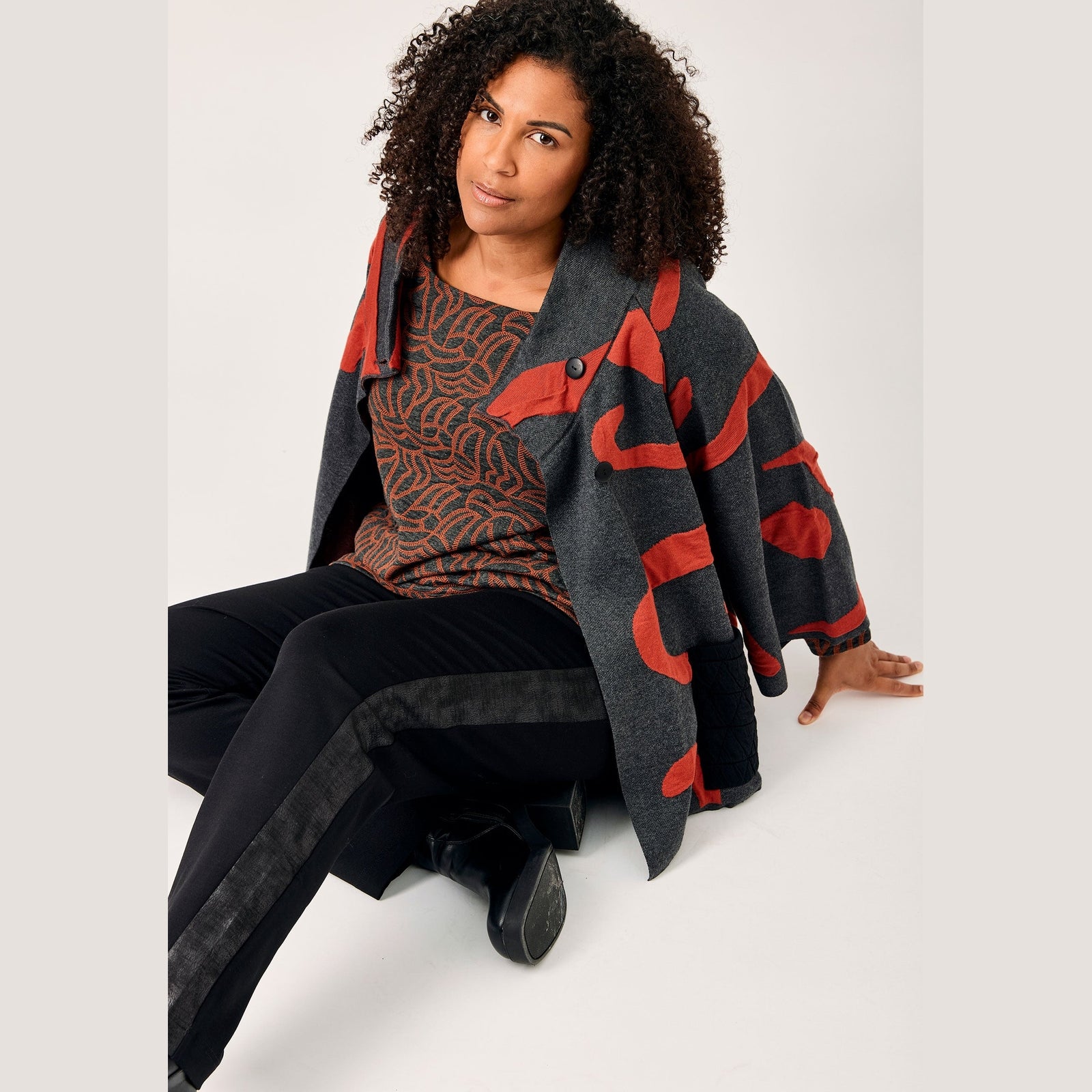 Chalou CHTinde Knit Cardigan 9600 Grey melange