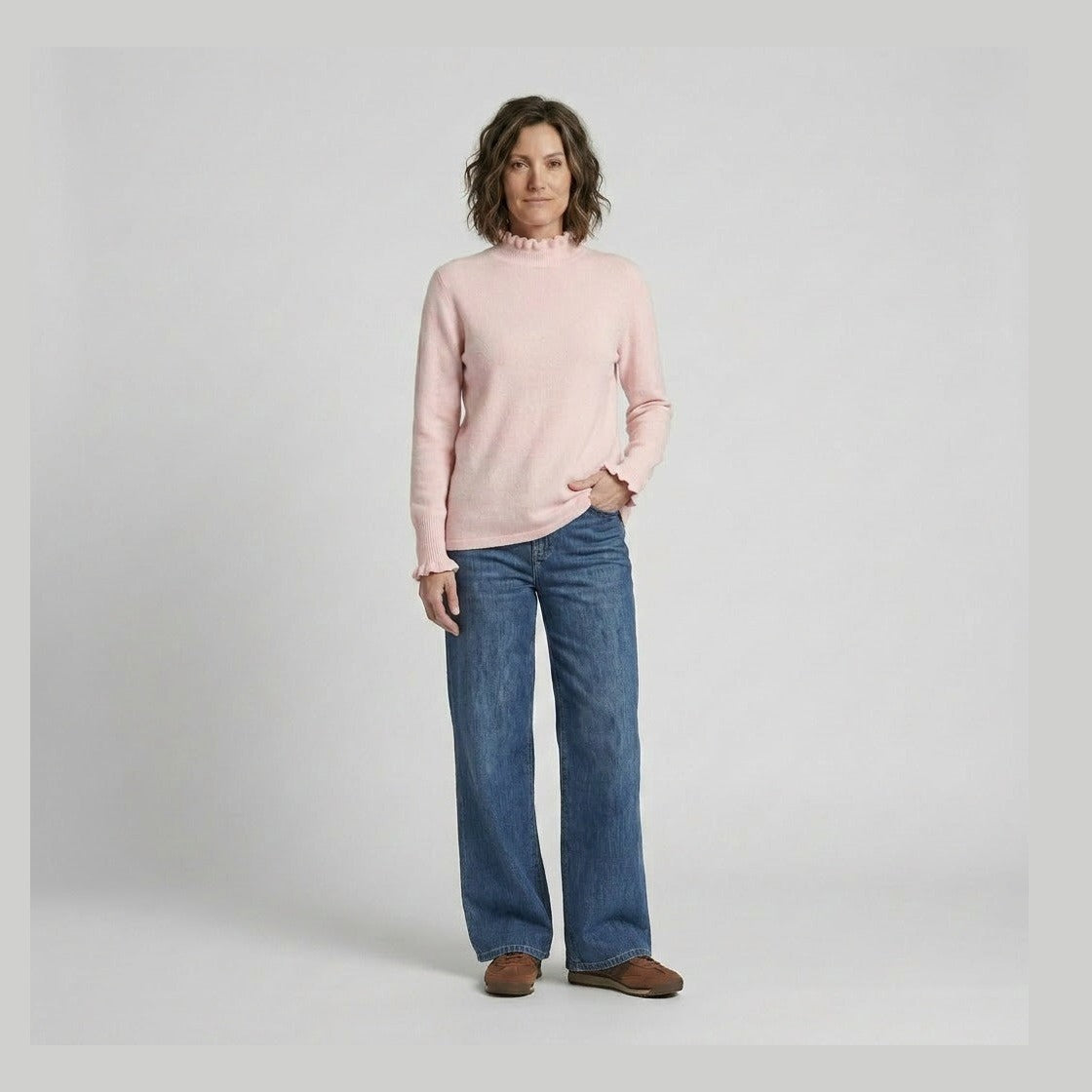 Lind Cassandra Knit Pullover 1809 Rose melange