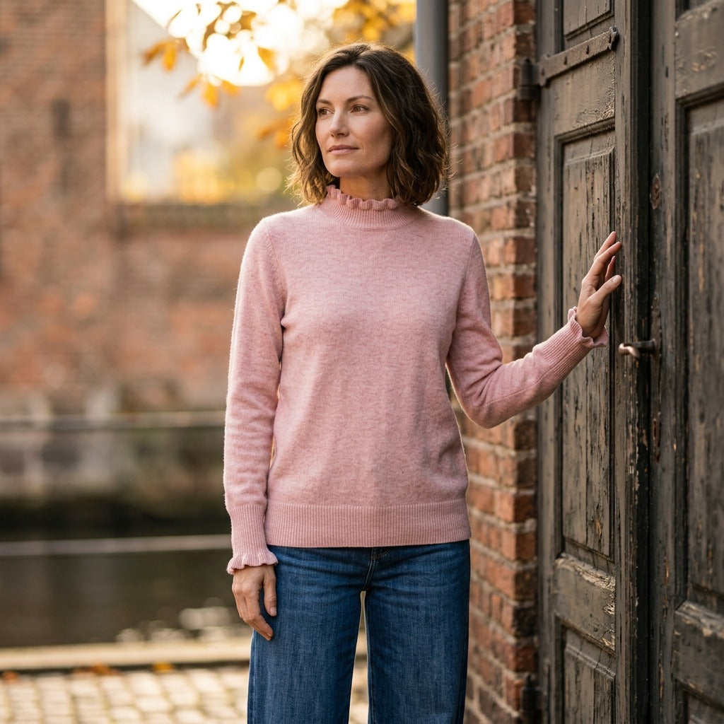 Lind Cassandra Knit Pullover 1809 Rose melange