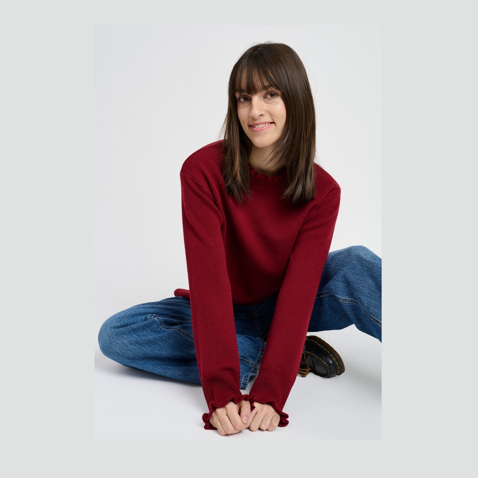 Lind Cassandra Knit Pullover 2655 ruby red