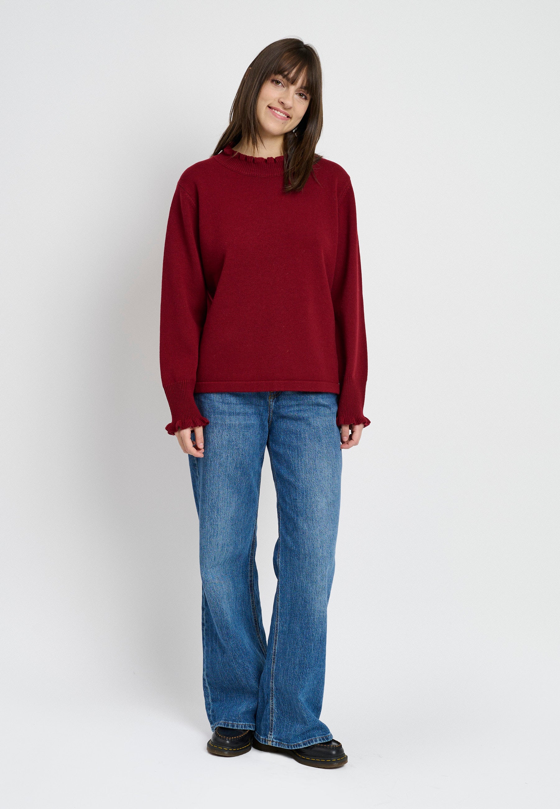 Lind Cassandra Knit Pullover 2655 ruby red