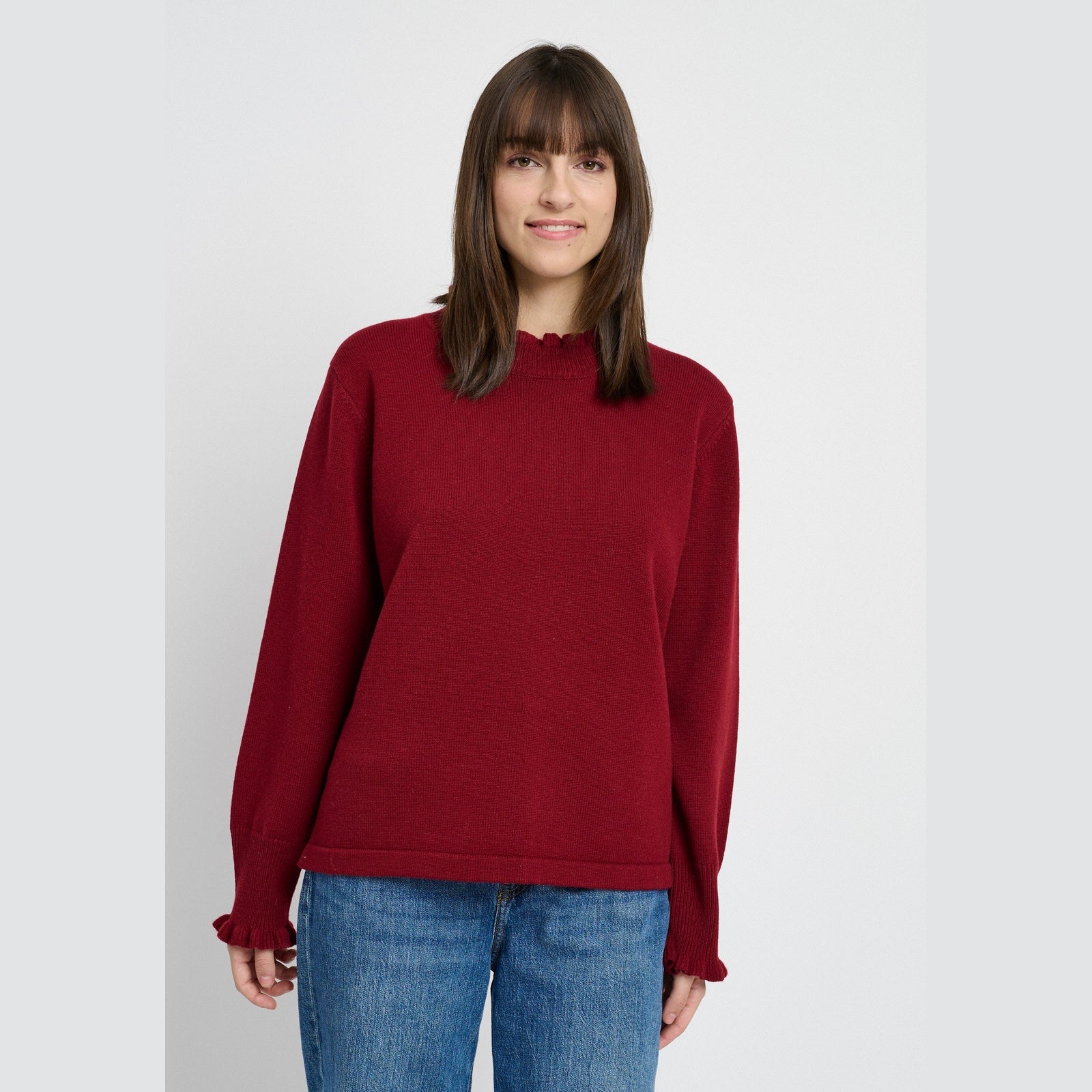 Lind Cassandra Knit Pullover 2655 ruby red