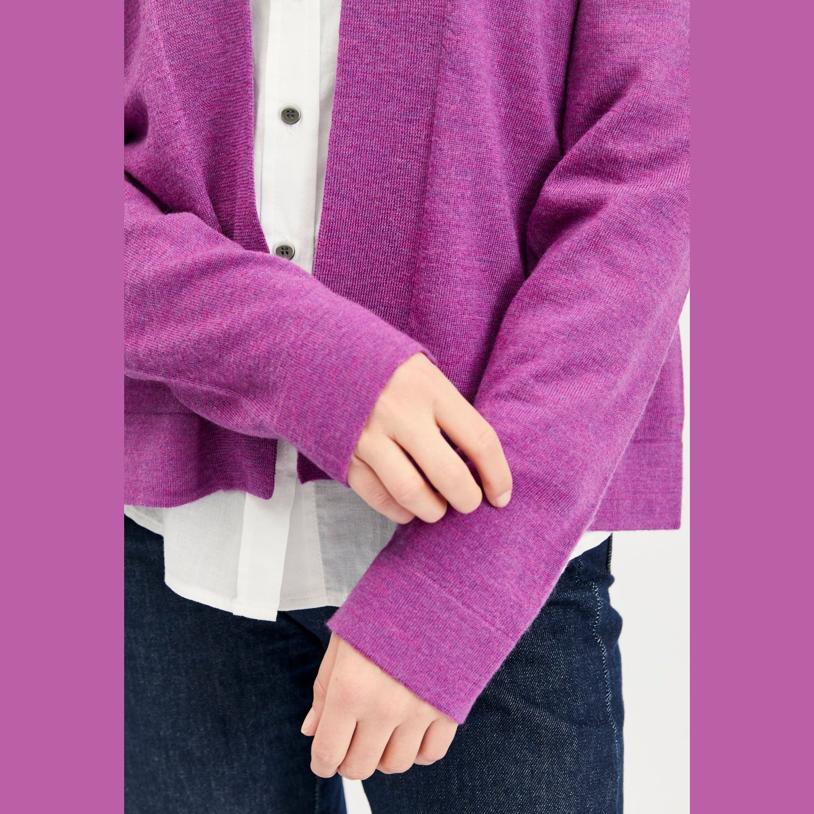 Lind Catja Knit Cardigan 205448 Hotensia purple melange