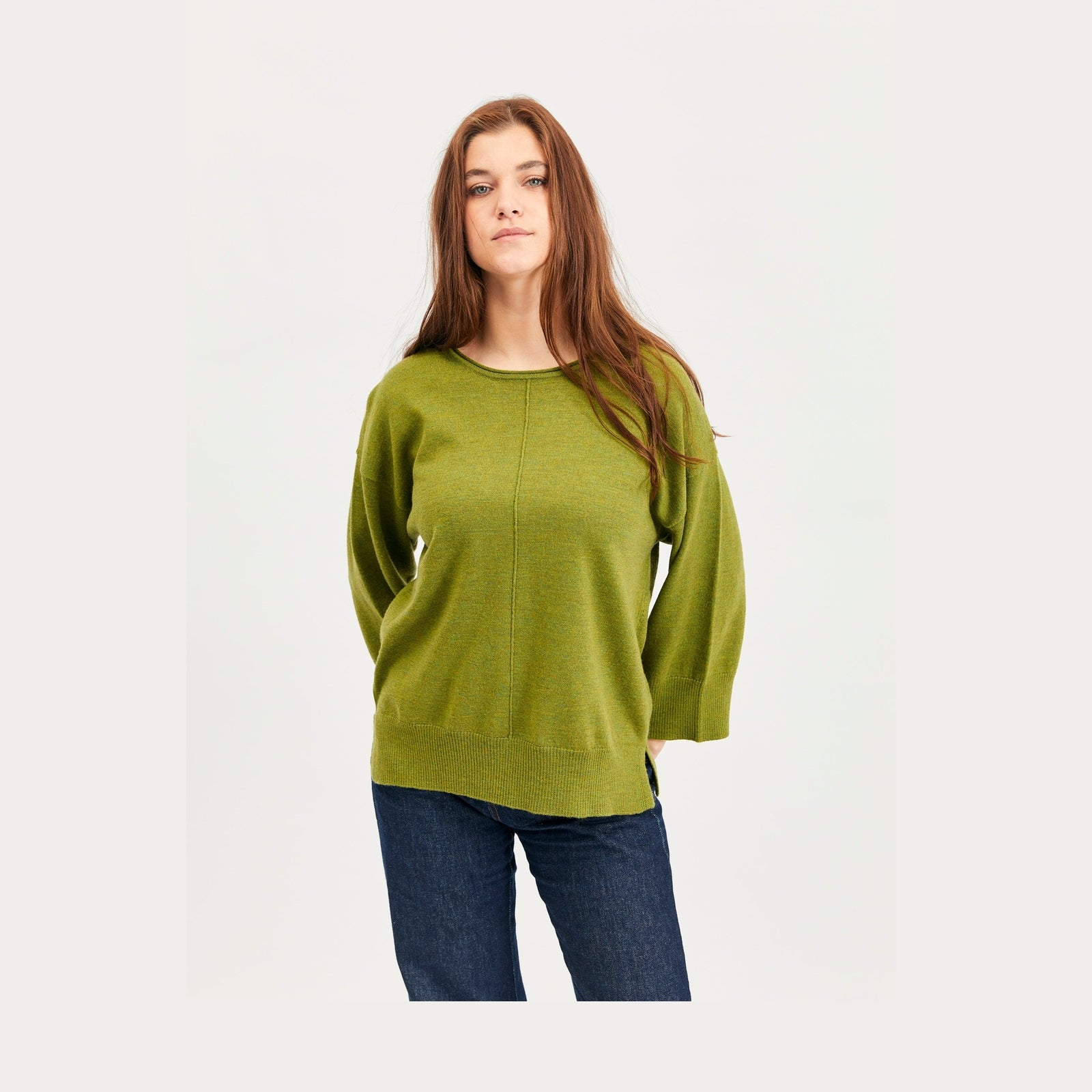 Lind Christel Knit Pullover 19410 Apple green melange