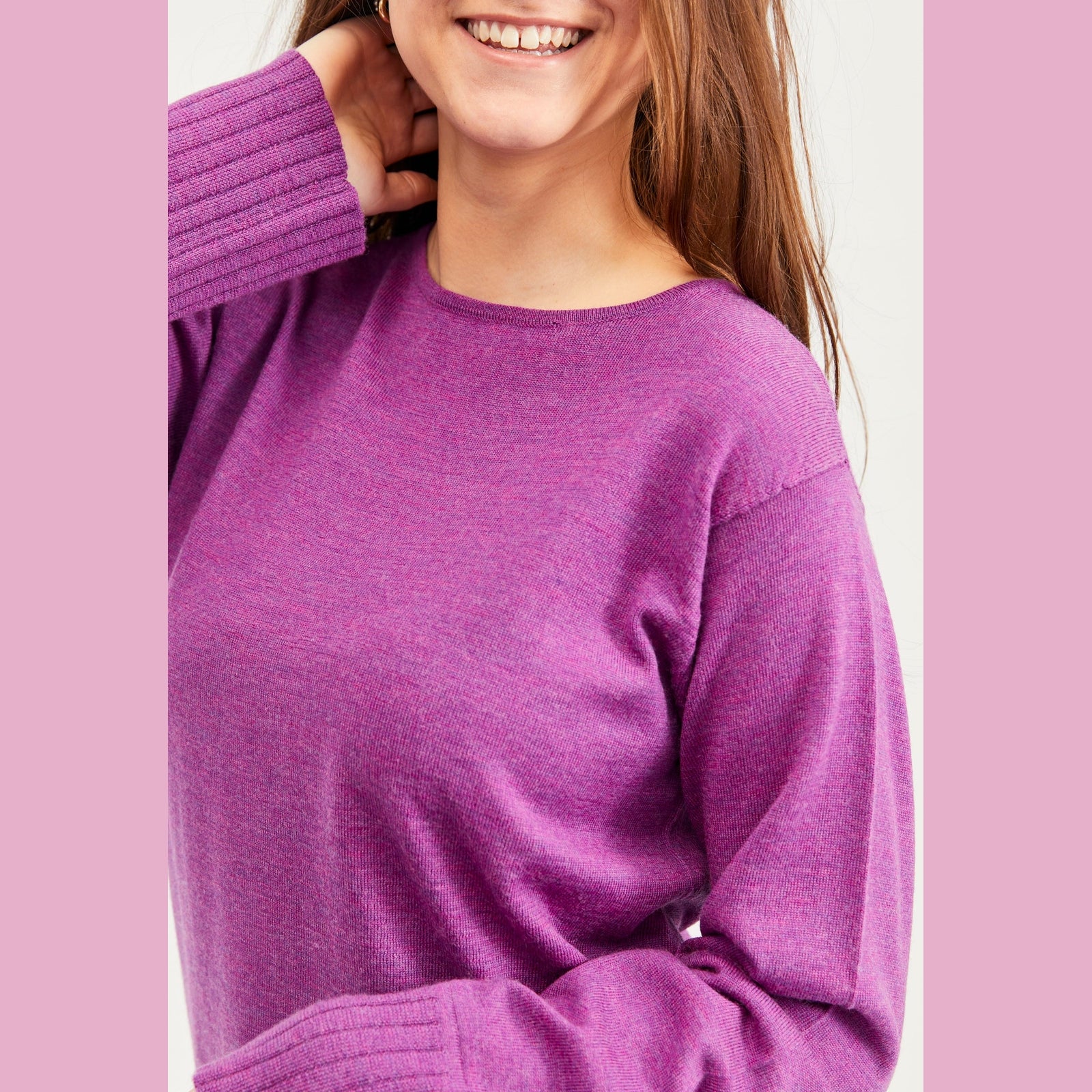 Lind Clara Knit Pullover 205448 Hotensia purple melange