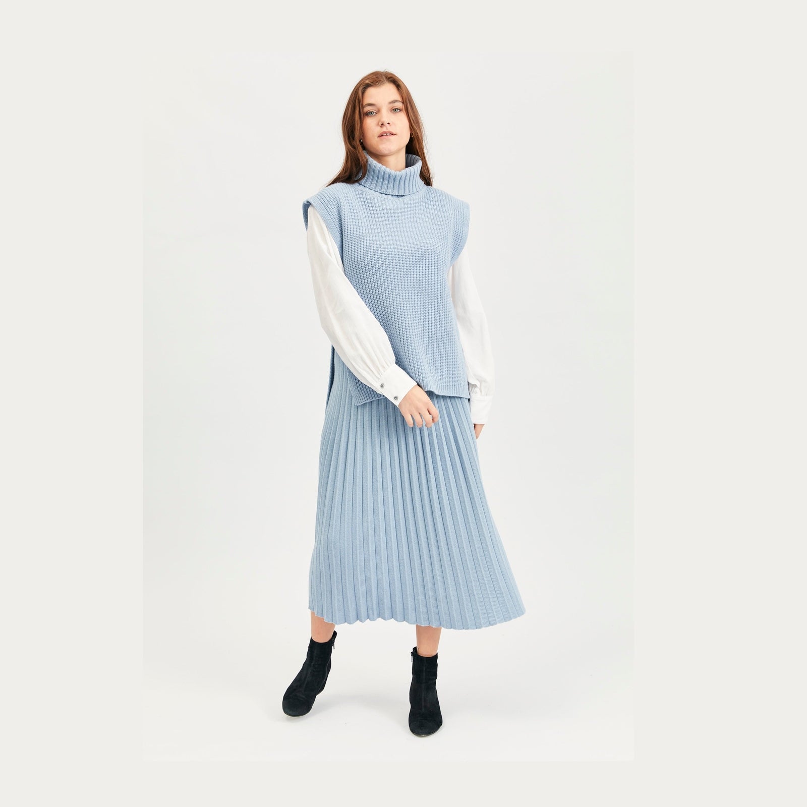 Lind Dush Knit Dress 7914 Light blue