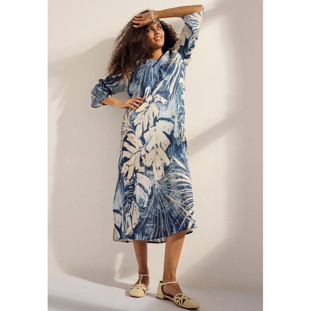 ETGianna blå mønstret kjole