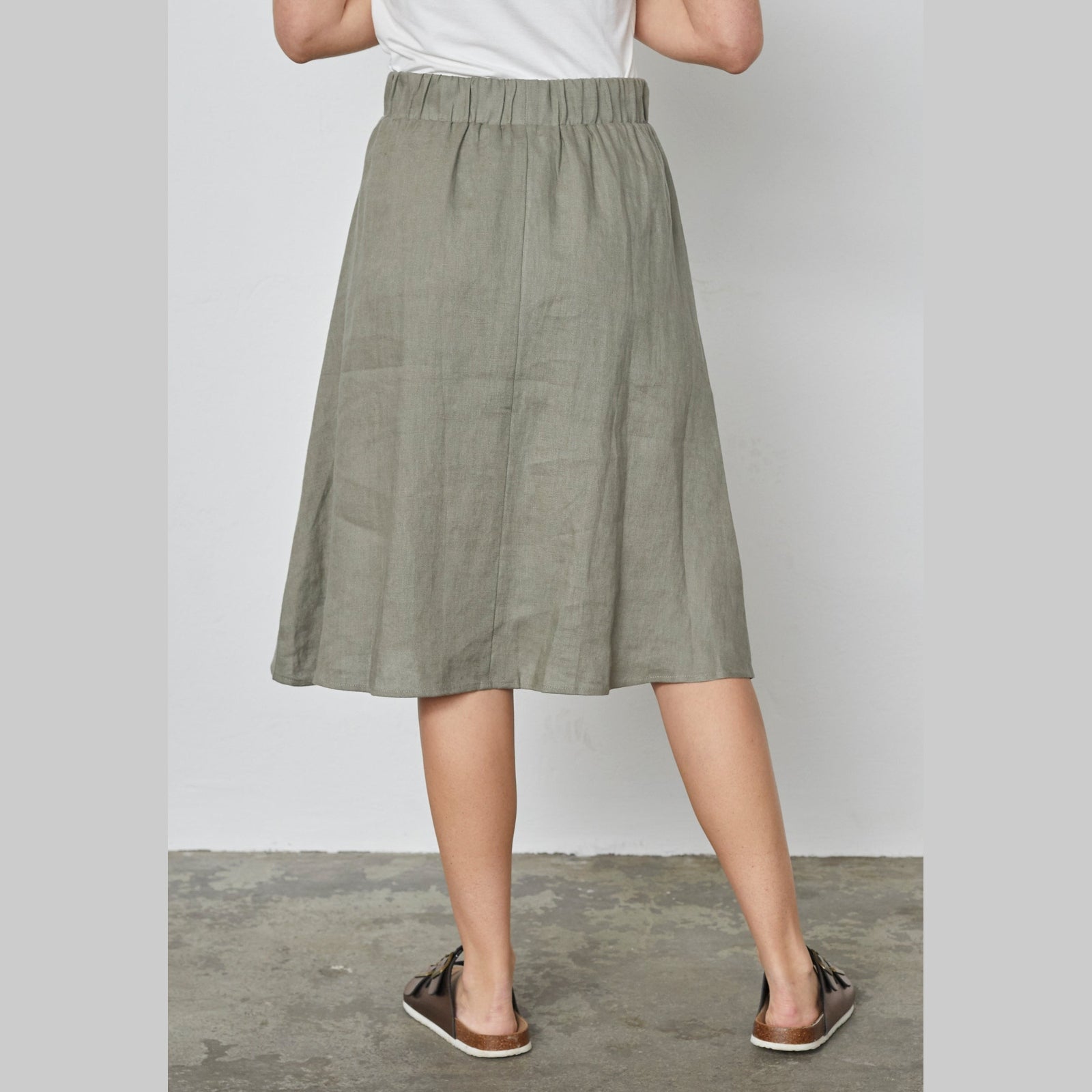 Elton ETFabienne Nederdele 3506 Khaki Green