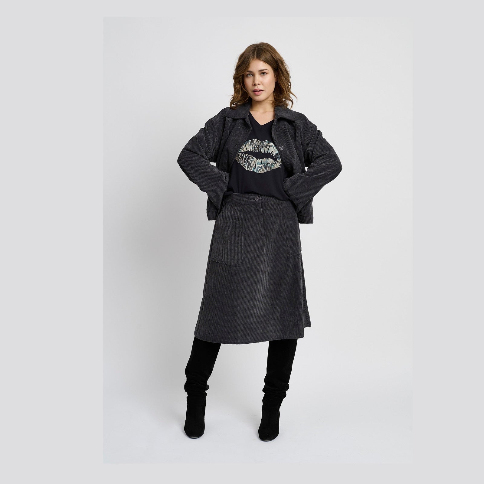 Elton ETFie Nederdele 9500 GREY