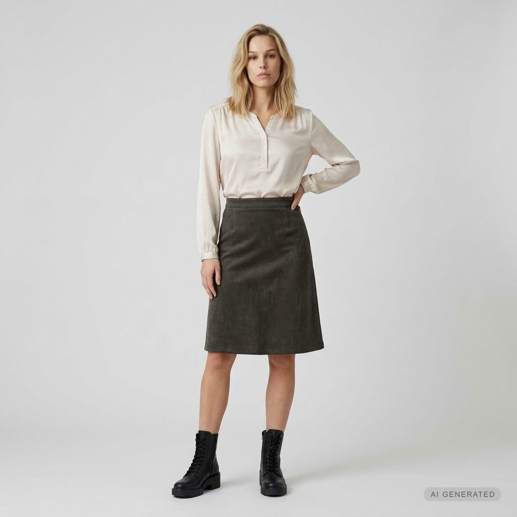 Elton ETLissa Nederdele 3506 Khaki Green
