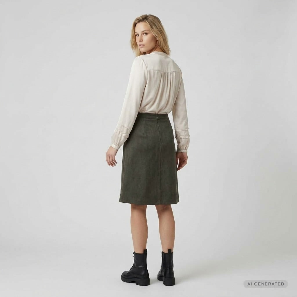 Elton ETLissa Nederdele 3506 Khaki Green